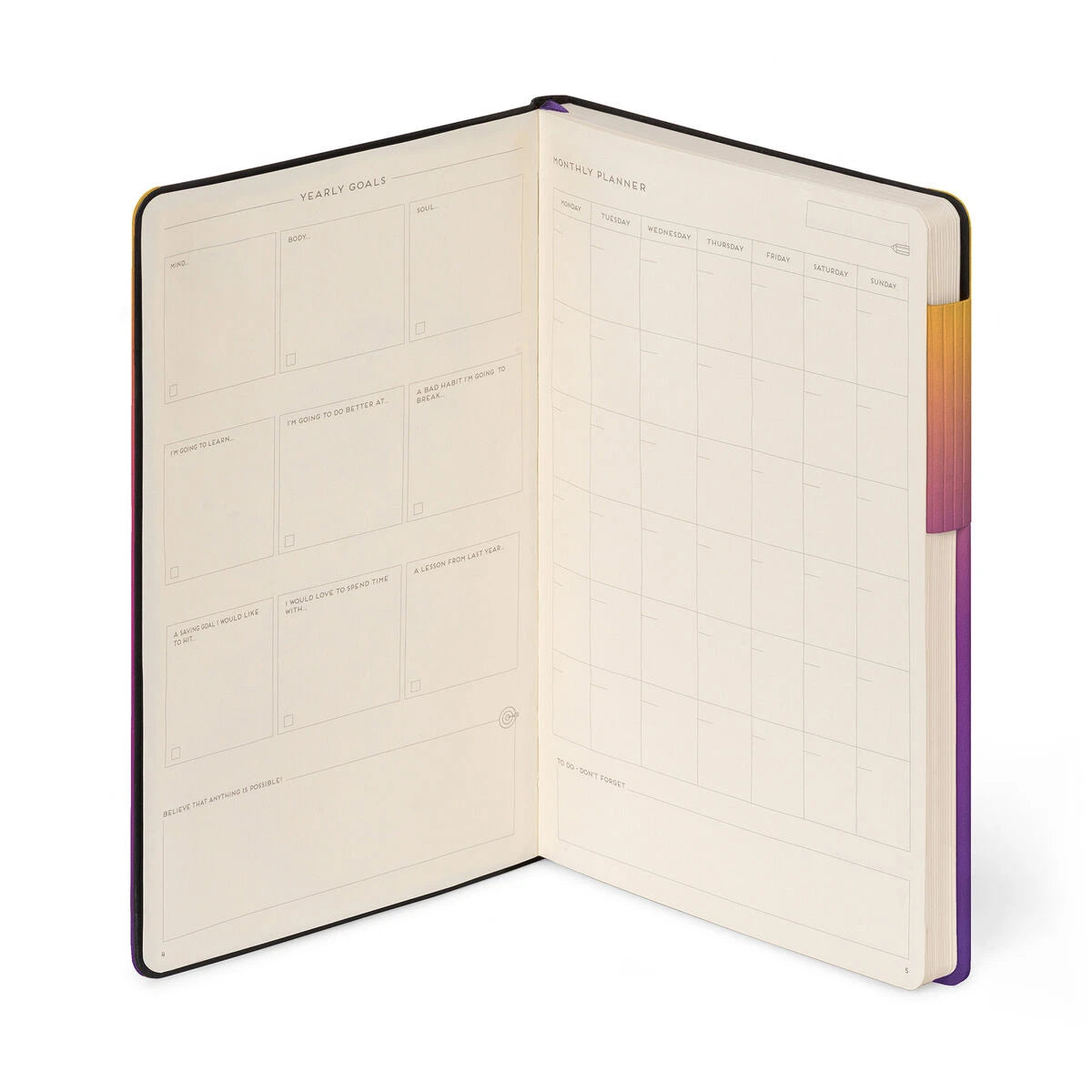 Legami - Cuaderno con Páginas en Blanco y Funda Suave - Vibras de Atardecer - Mi Cuaderno