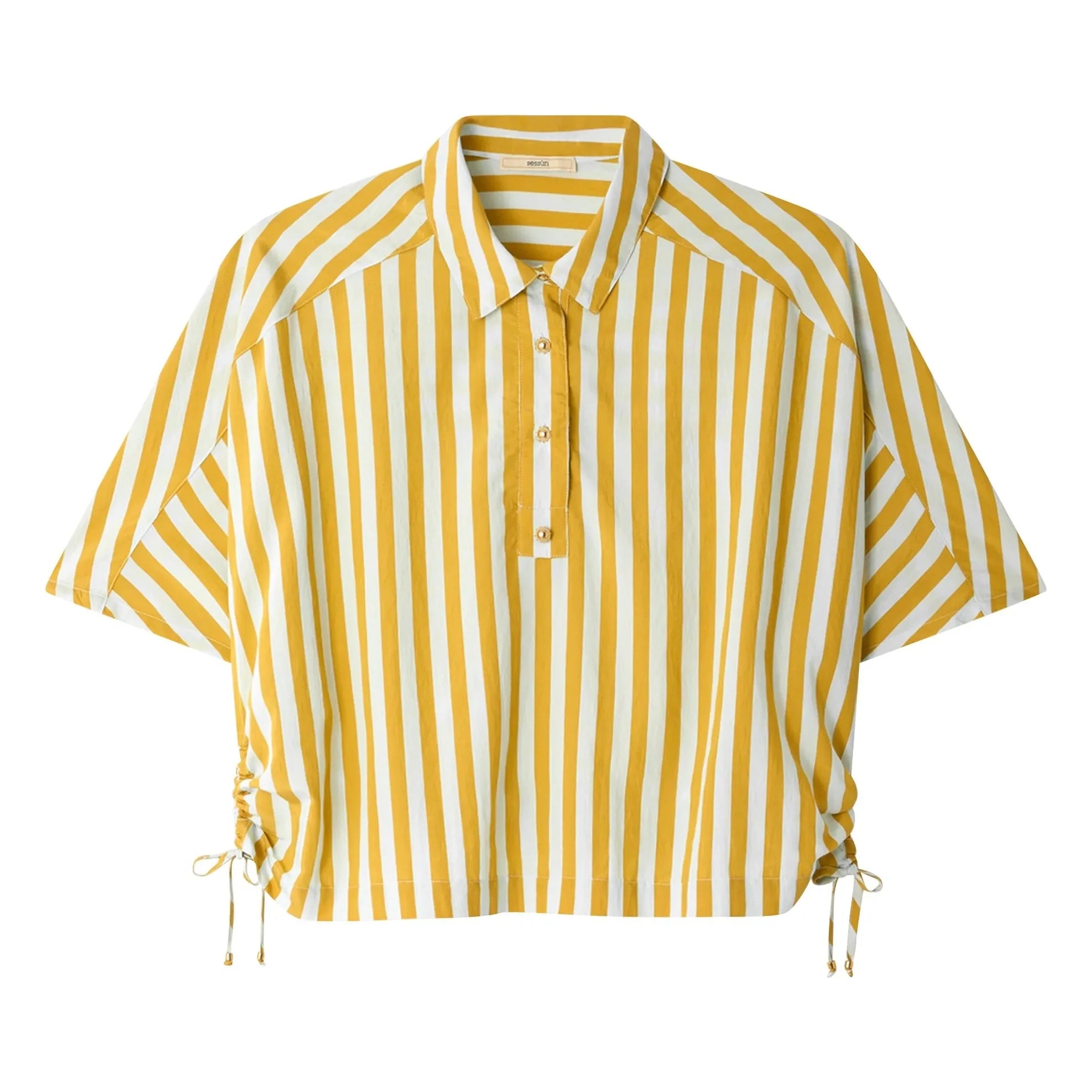 Sessùn - Camisa de rayas Lido | Amarillo