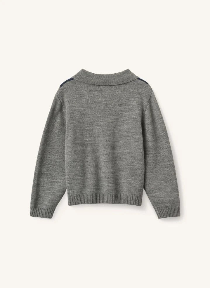 Copenhagen Colors - Merino Yün Argyle Kazak | Gri