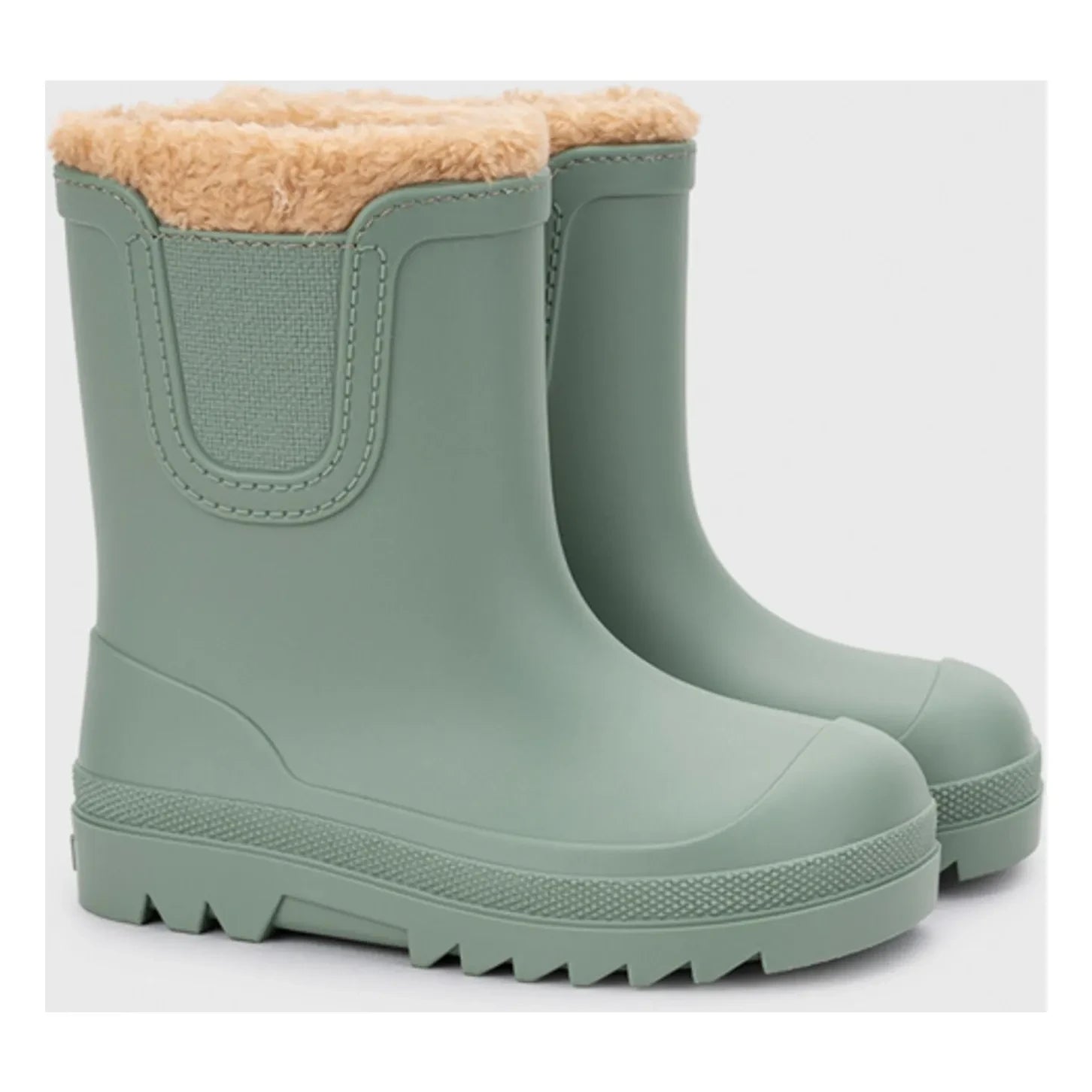 Igor - Botas de agua rellenas Verona Borrego | Verde almendra
