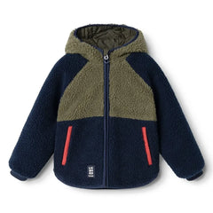 Liewood - Jackson Chaqueta reversible estilo sherpa fabricada con fibras recicladas | Caqui