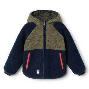 Liewood - Jackson Chaqueta reversible estilo sherpa fabricada con fibras recicladas | Caqui