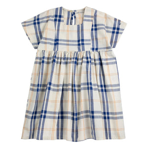 Bobo Choses - Vestido de algodón orgánico a cuadros | Crudo