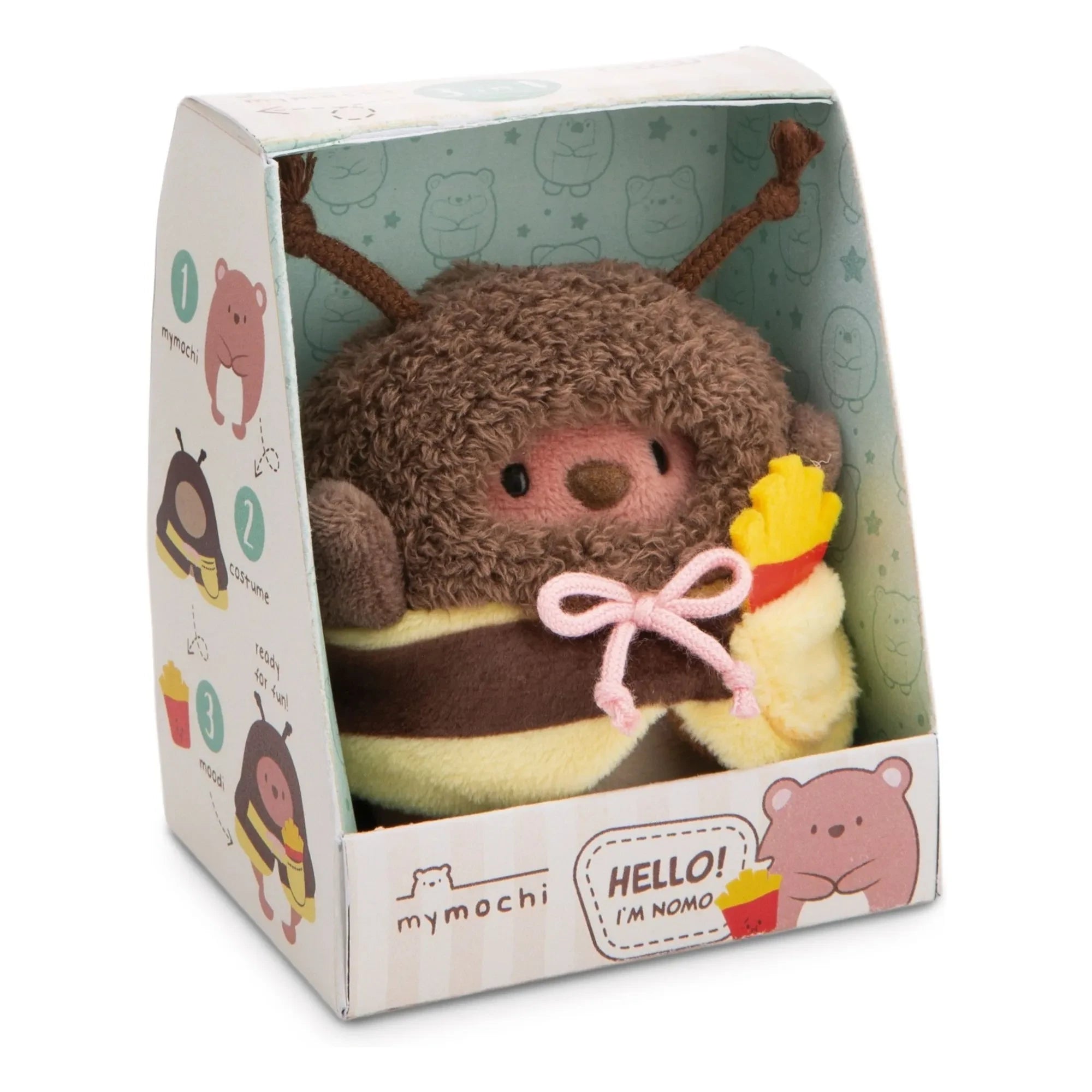 Nici - Peluche de osito Nomo disfrazado de abeja | Marrón