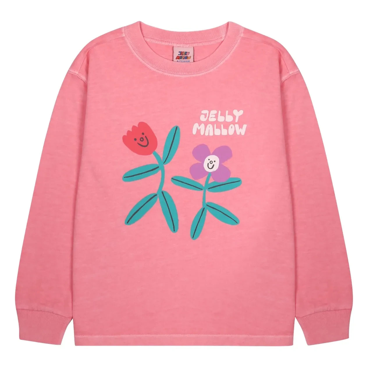 Jelly Mallow - Çiçekli Tişört | Pembe