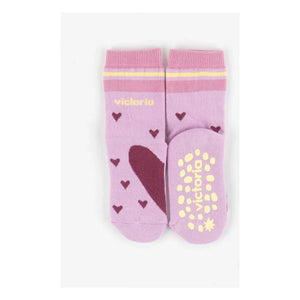 Victoria - Calcetines rosas con corazones