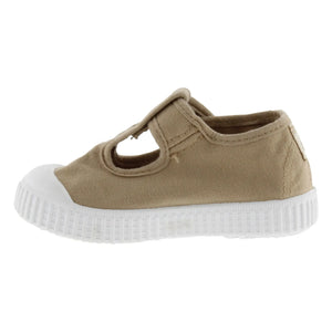 Victoria - Zapatillas Sandalias con Tira de Lona Rayada | Camel