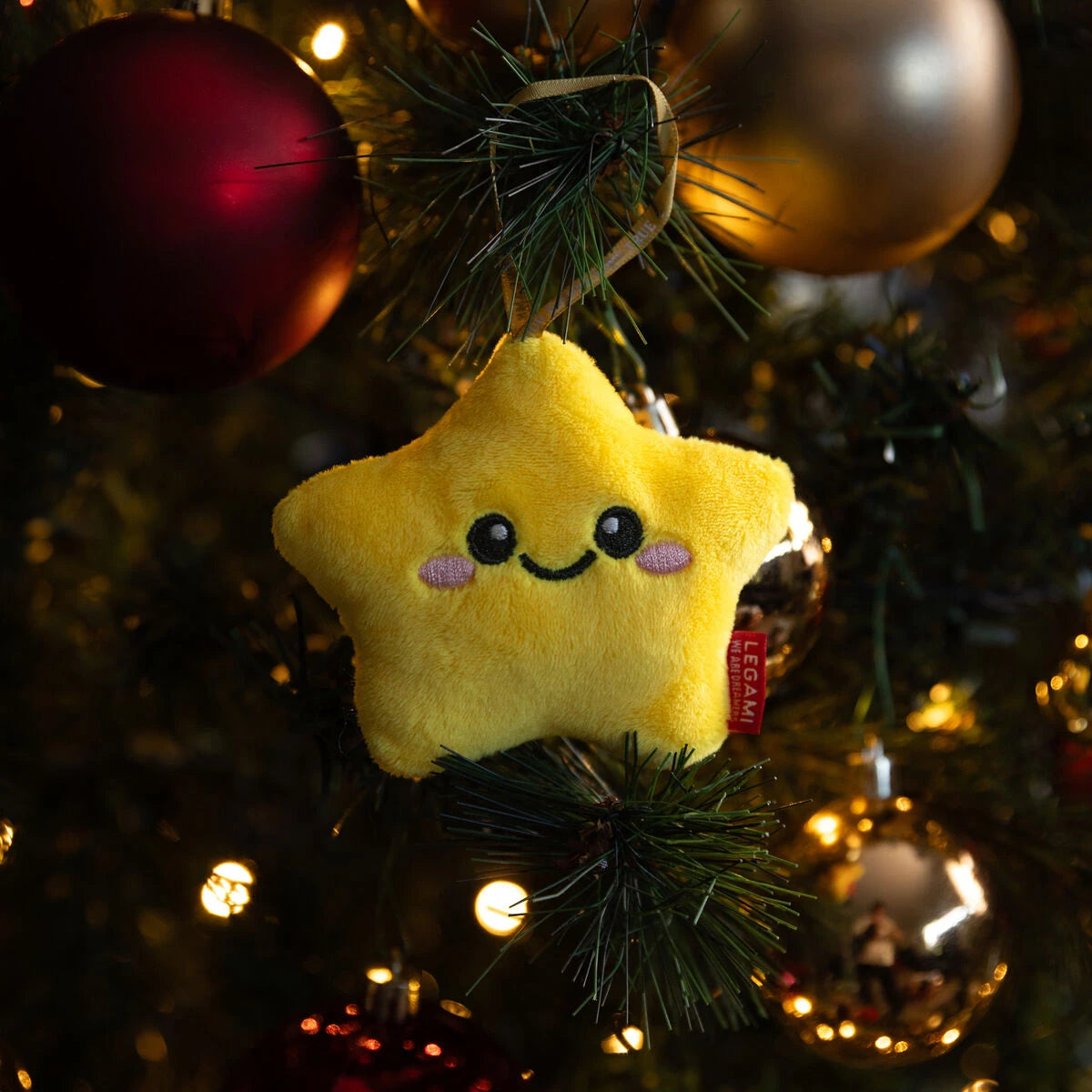 Legami - Juguete de Peluche Decoración Navideña - Estrella - Oh-Oh-Ohrnaments