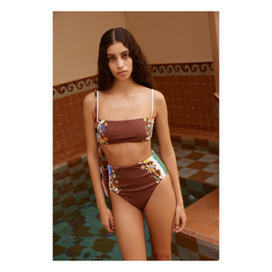 Alémais - Top de bikini Morocco de fibras recicladas | Marrón