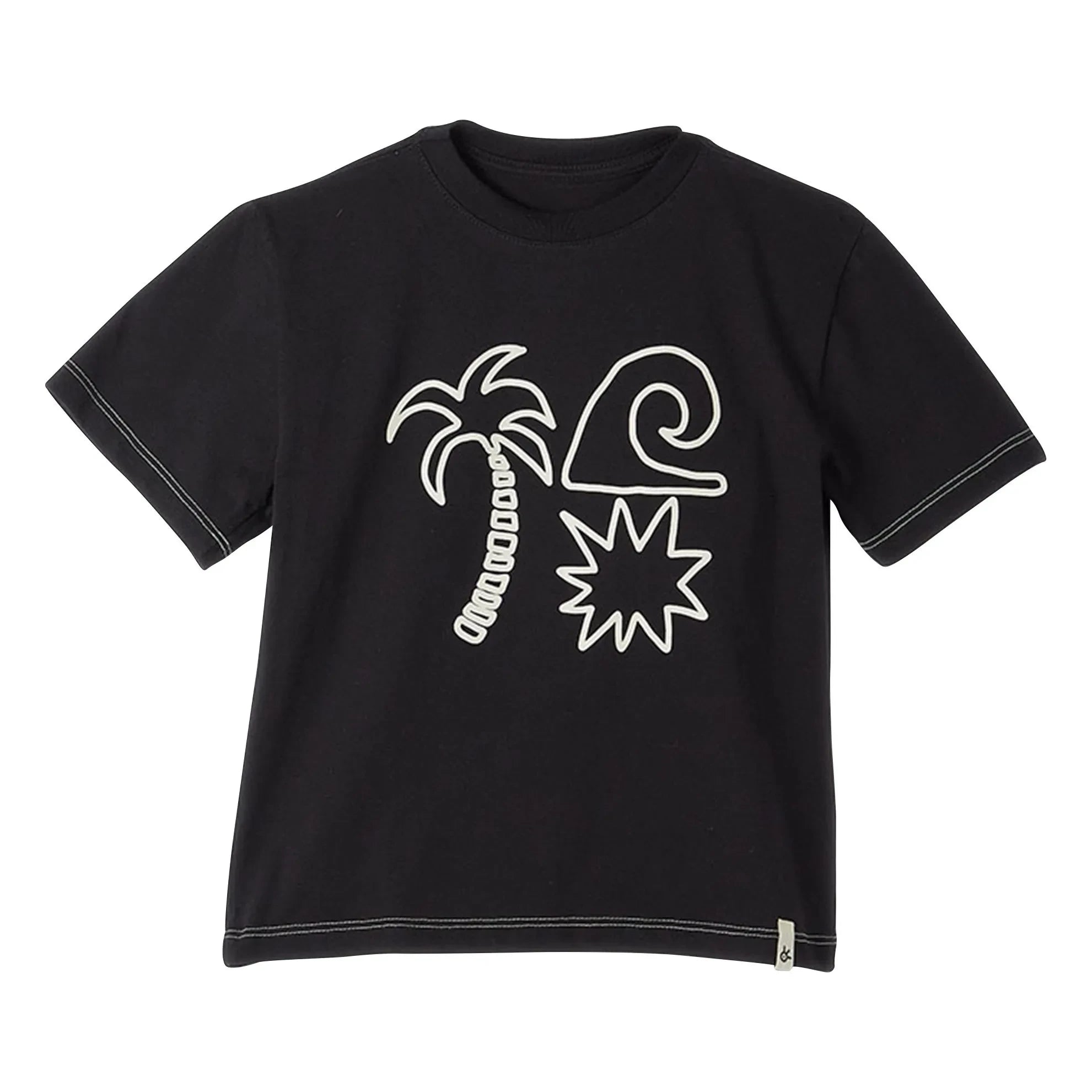 Fabula - Camiseta Palmera | Negro