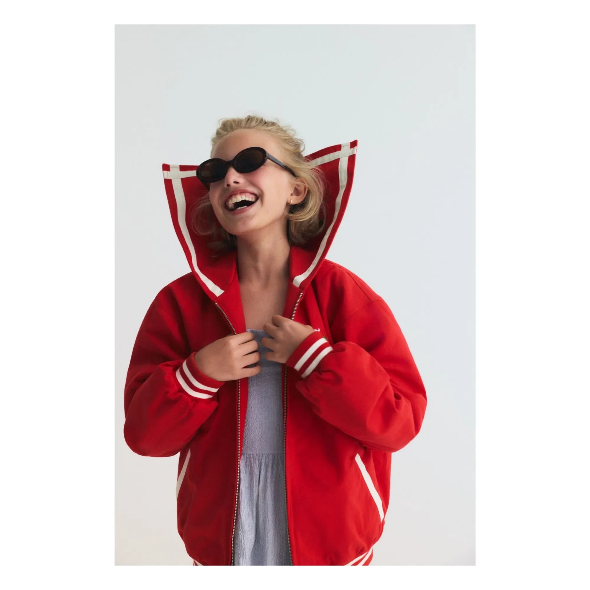 the new society - Bomber con cuello tipo marinero Buttercup | Rojo