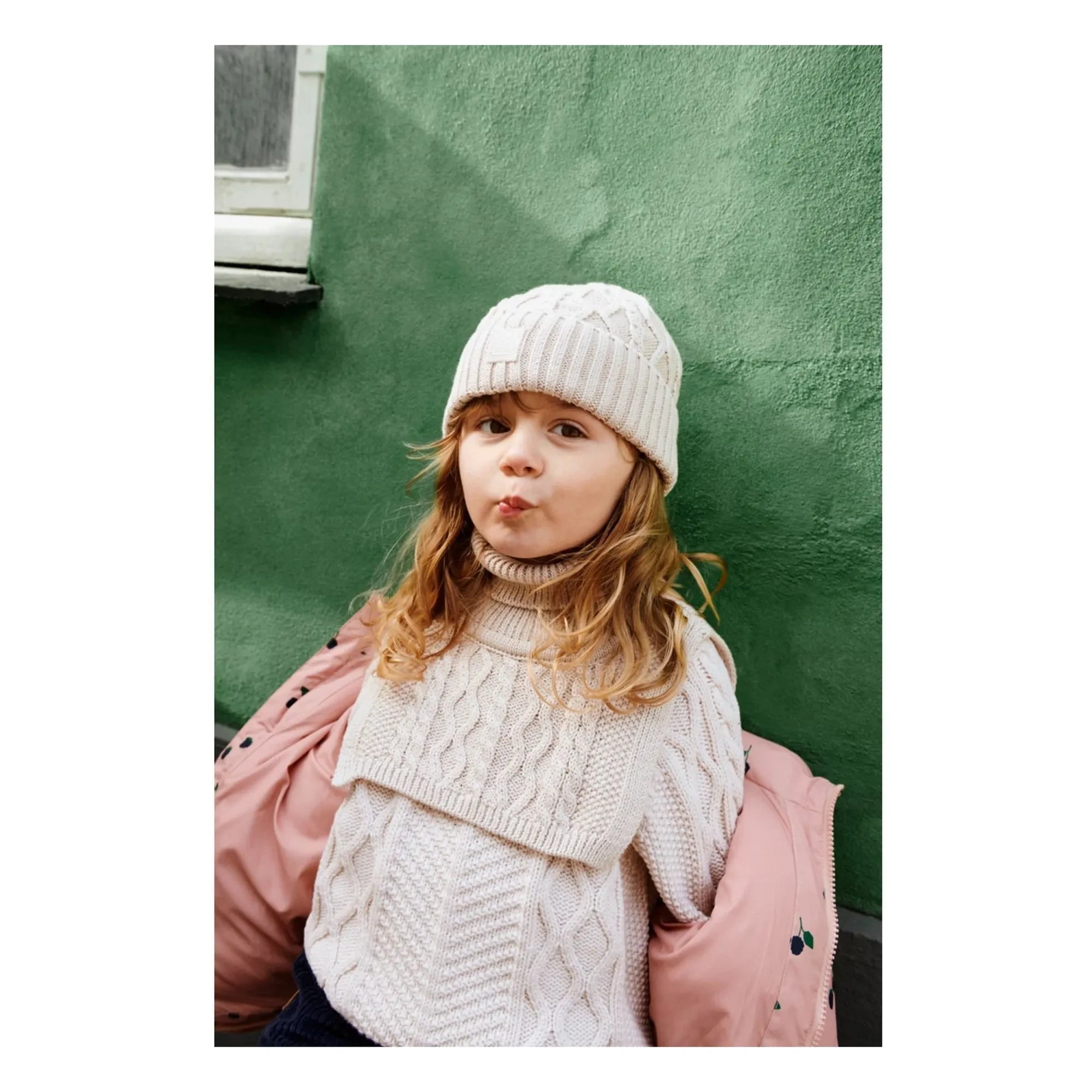 Liewood - Gorro de punto de algodón orgánico Ezra | Crudo