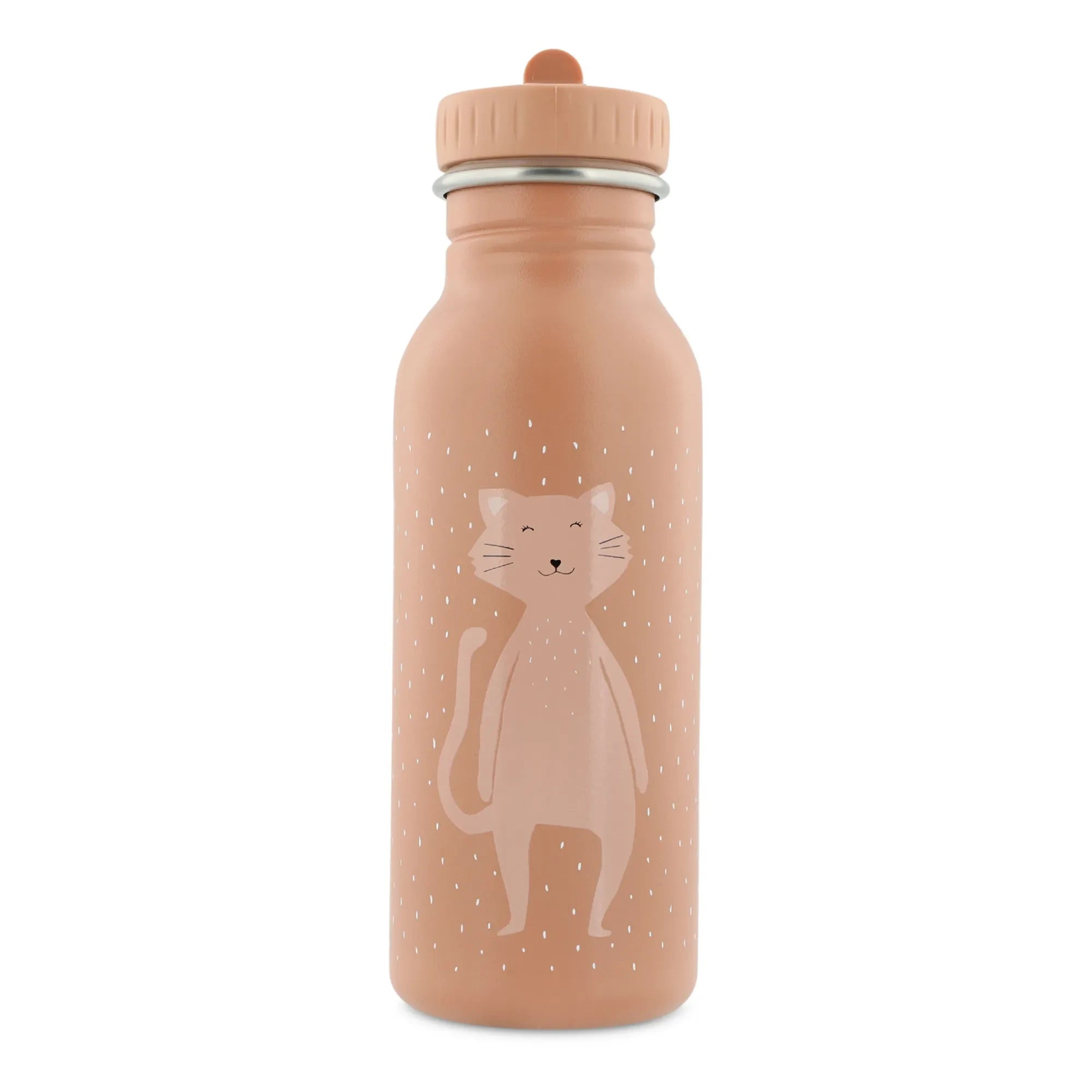 Trixie - Botella de Agua Mrs. Cat 500ml | Rosa Claro