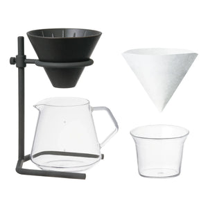 Kinto - Juego de tazas de café lenta - 4 tazas | Negro