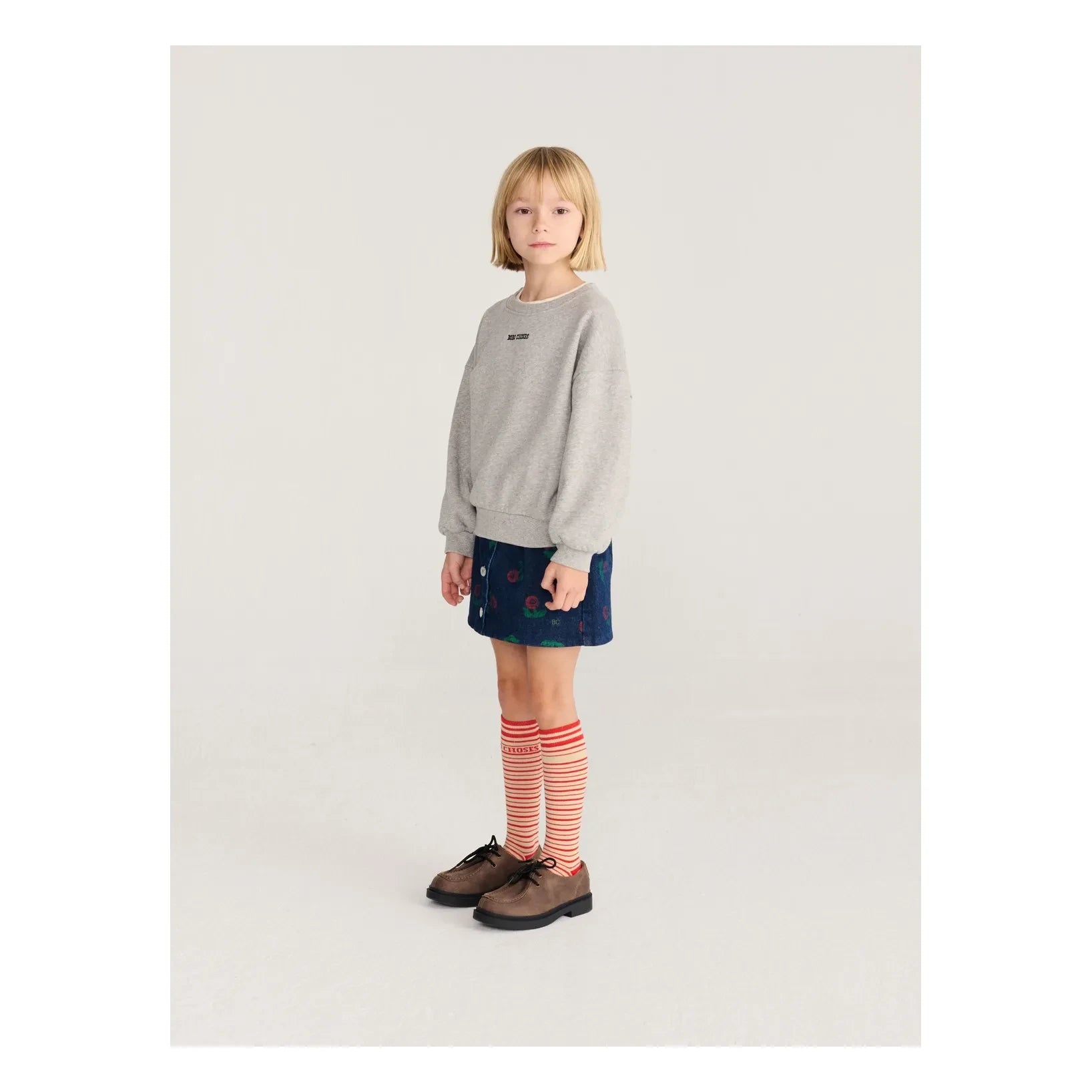 Bobo Choses - Mantar Sweat Organik Pamuk | Heather gri