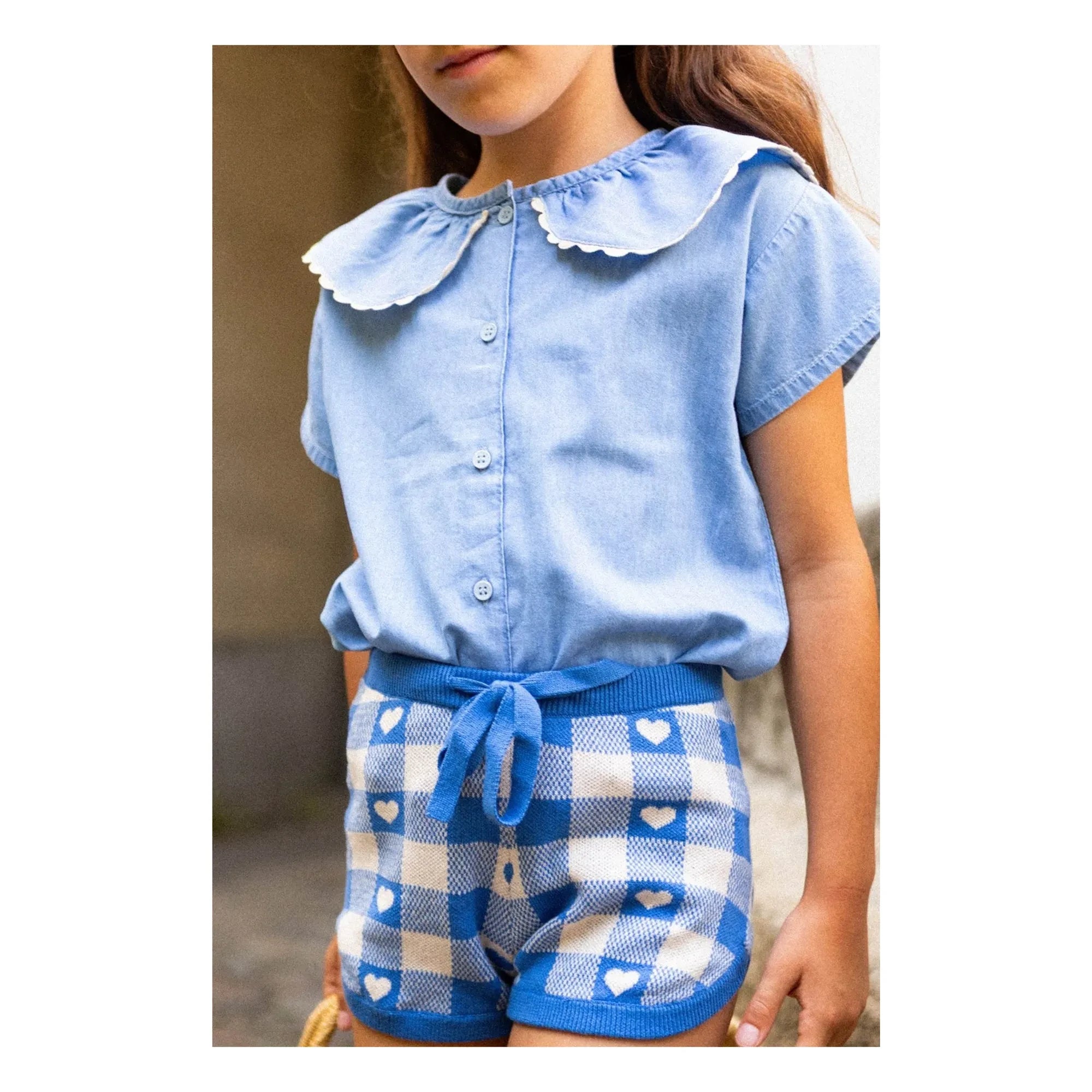 Louis Louise - Blusa Feston May Chambray | Azul Claro