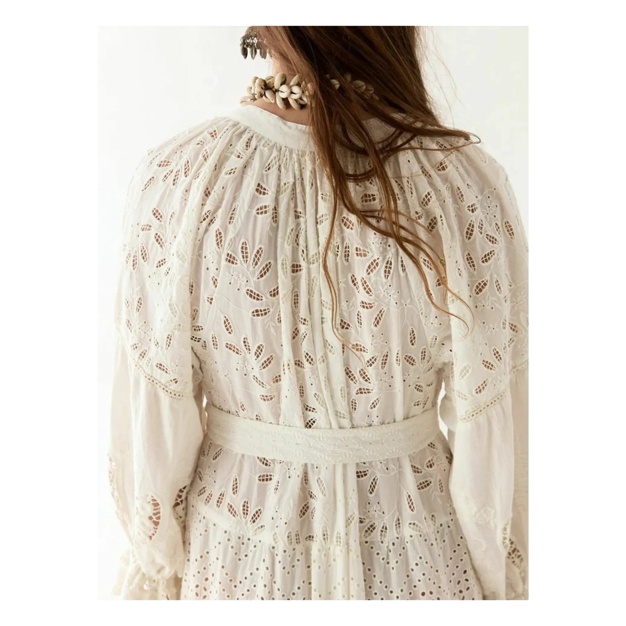 Maison Hotel - Vestido Canterbury Patch Lilibet | Blanco