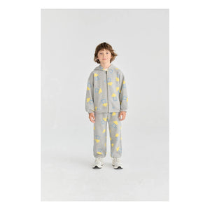 Bobo Choses - Sudadera con Capucha Saucer de Algodón Orgánico | Gris Jaspeado
