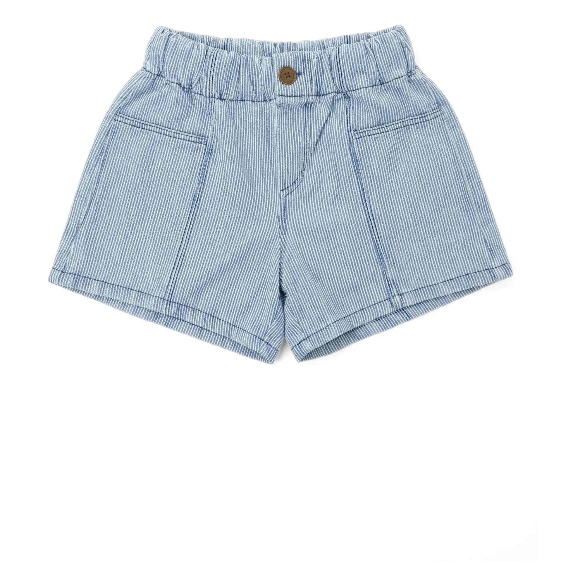 Cozmo - Shorts vaqueros de ámbar a rayas | Azul claro