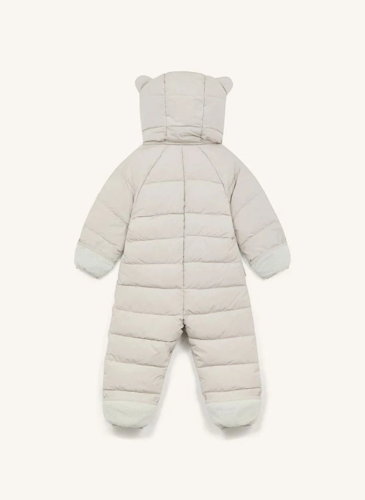 Töastie - Chaqueta Nublada con Capucha de Piel Sintética Impermeable Hecha de Fibras Recicladas | Blanc/Écru