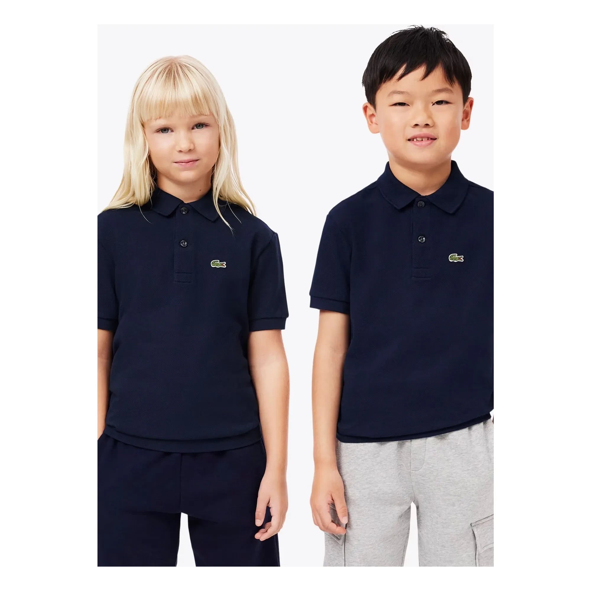 Lacoste - Polo azul marino con logo