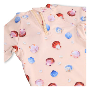 Molo - Camiseta Anti-UV Nemo Conchas Fibra Reciclada | Rosa Pálido