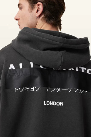 Sudadera AllSaints de algodón rojo