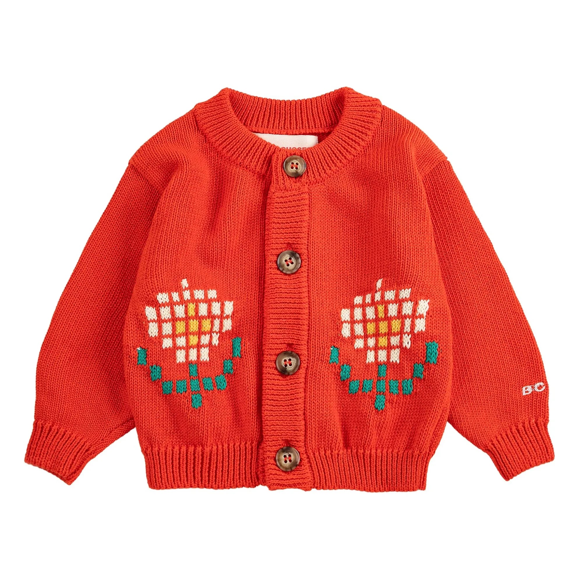Bobo Choses - Cárdigan Margaritas Algodón Orgánico Bebé | Rojo