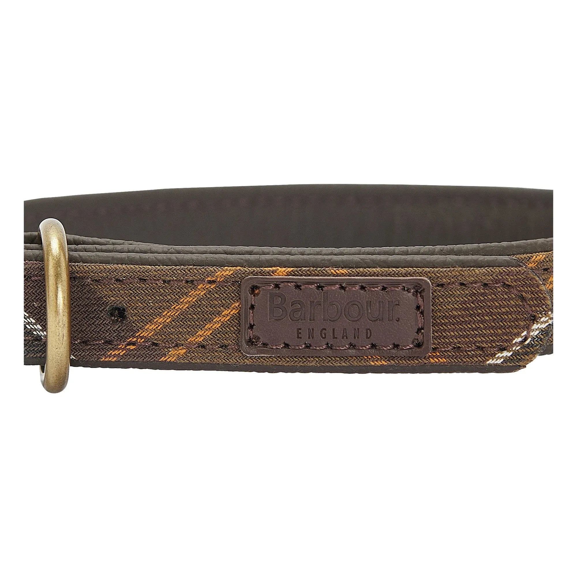 Barbour - Collar para perro de tartán | Beige oscuro y marrón