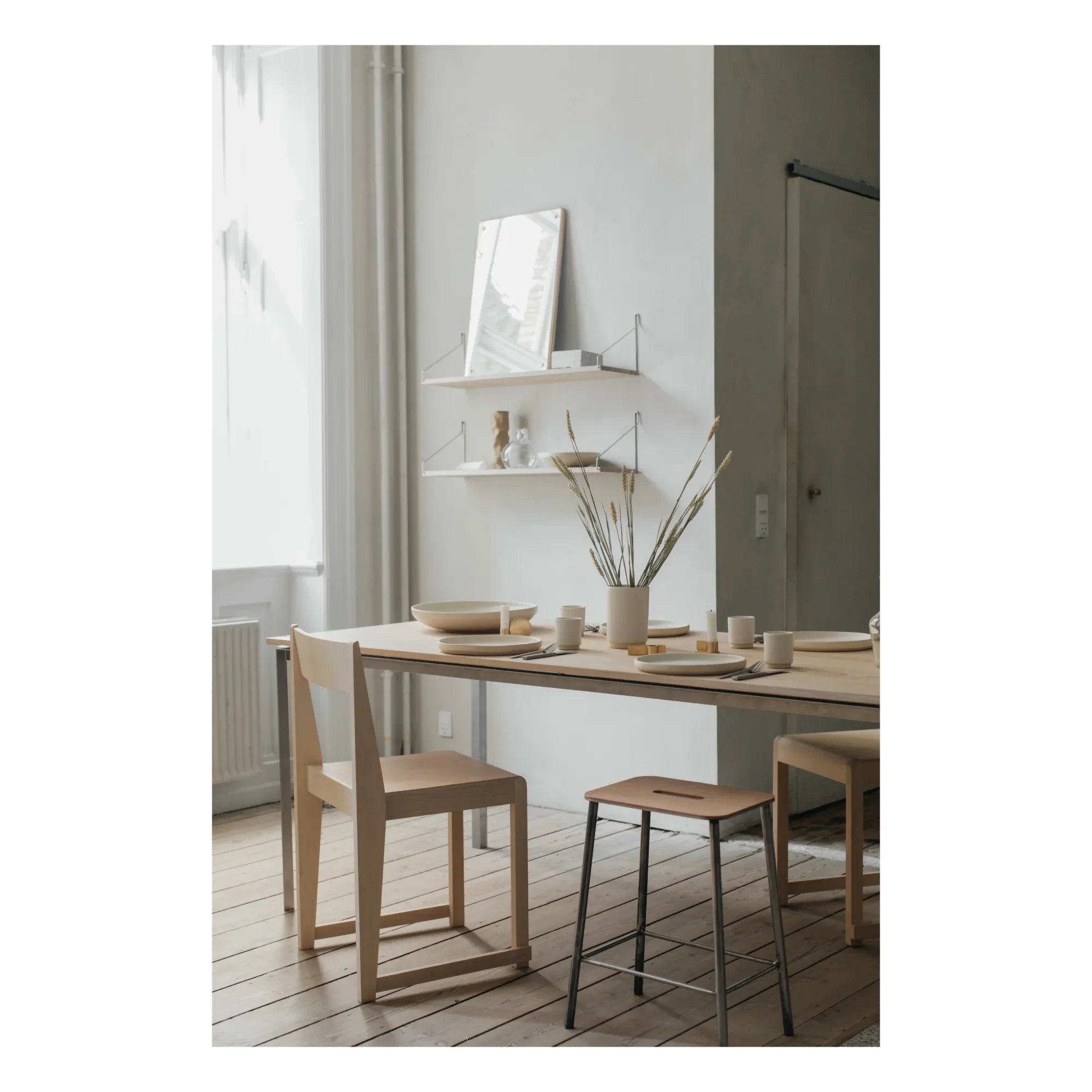 Frama - Tabure Adam Nyboder, Asiento de Madera | Verde