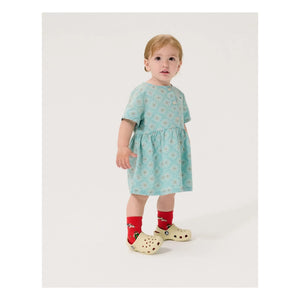 Bobo Choses - Vestido de Bebé con Margarita de Algodón Orgánico | Azul Claro