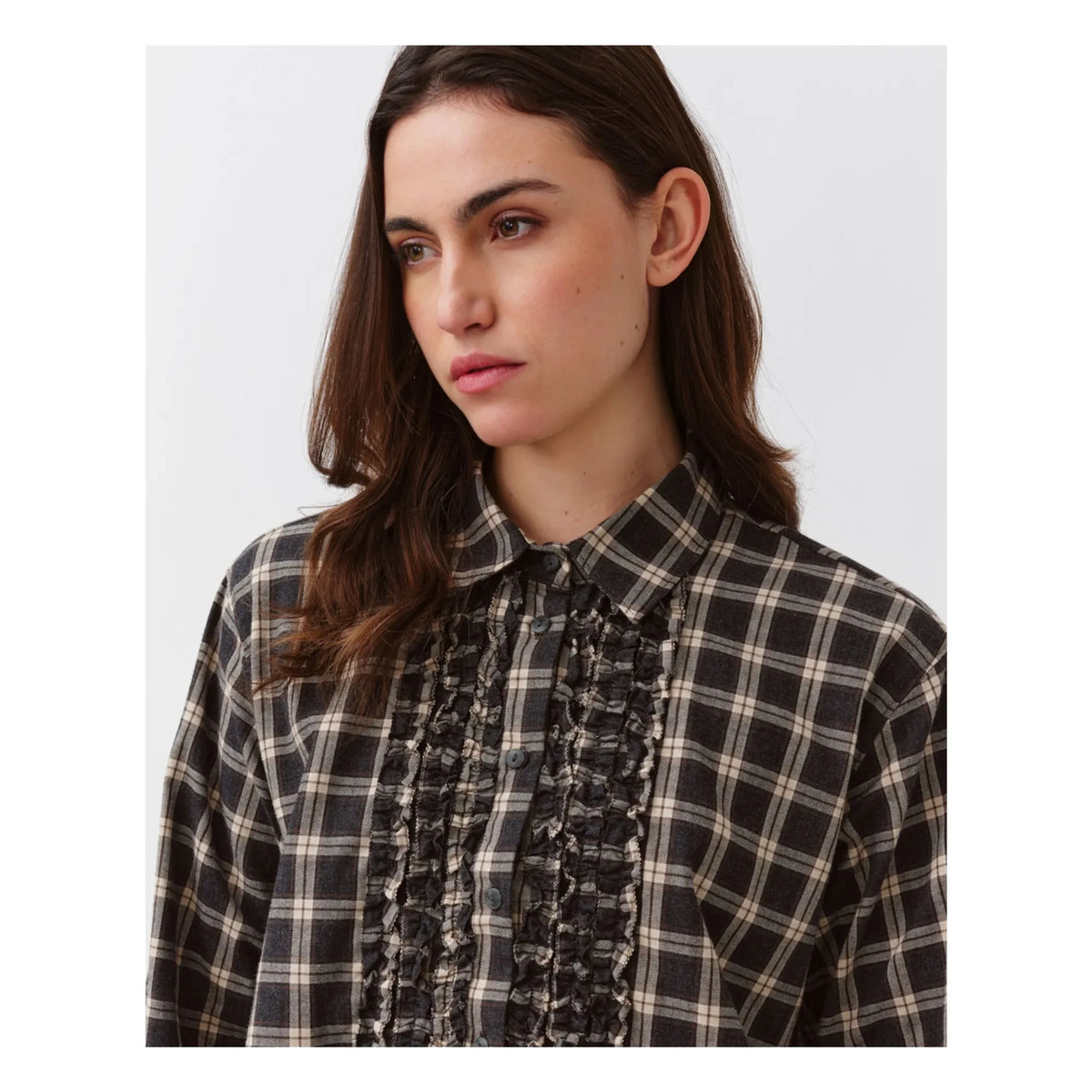 Diega - Blusa de algodón Castilana | Gris