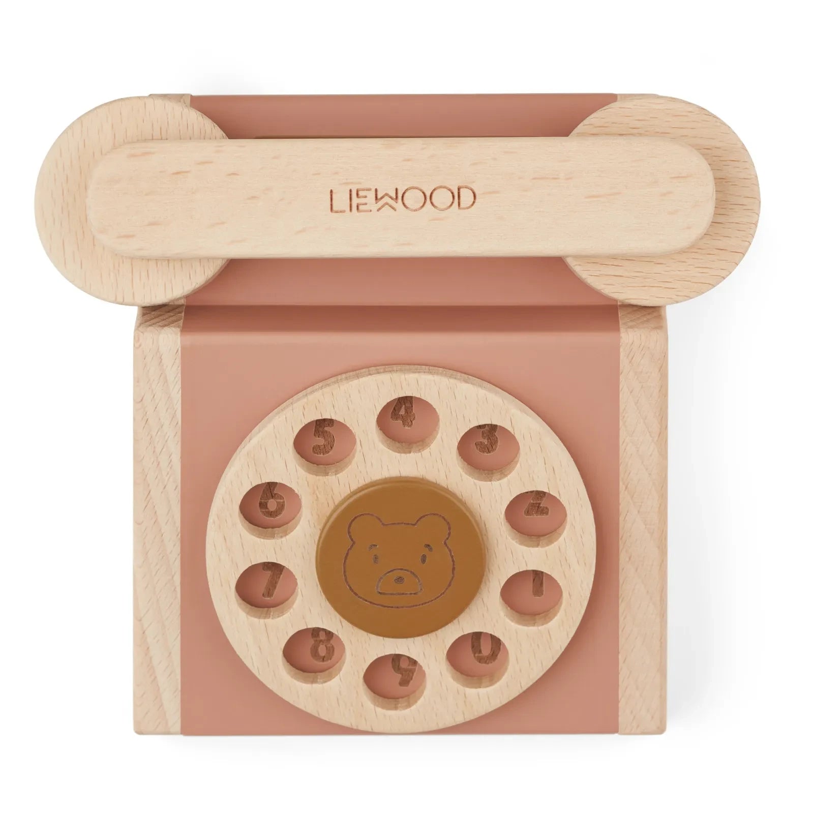 Liewood - Selma Klasik Ahşap Telefon | Toz Pembe