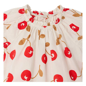 Bonpoint - Blusa de algodón orgánico Grace Cerezas | Crudo