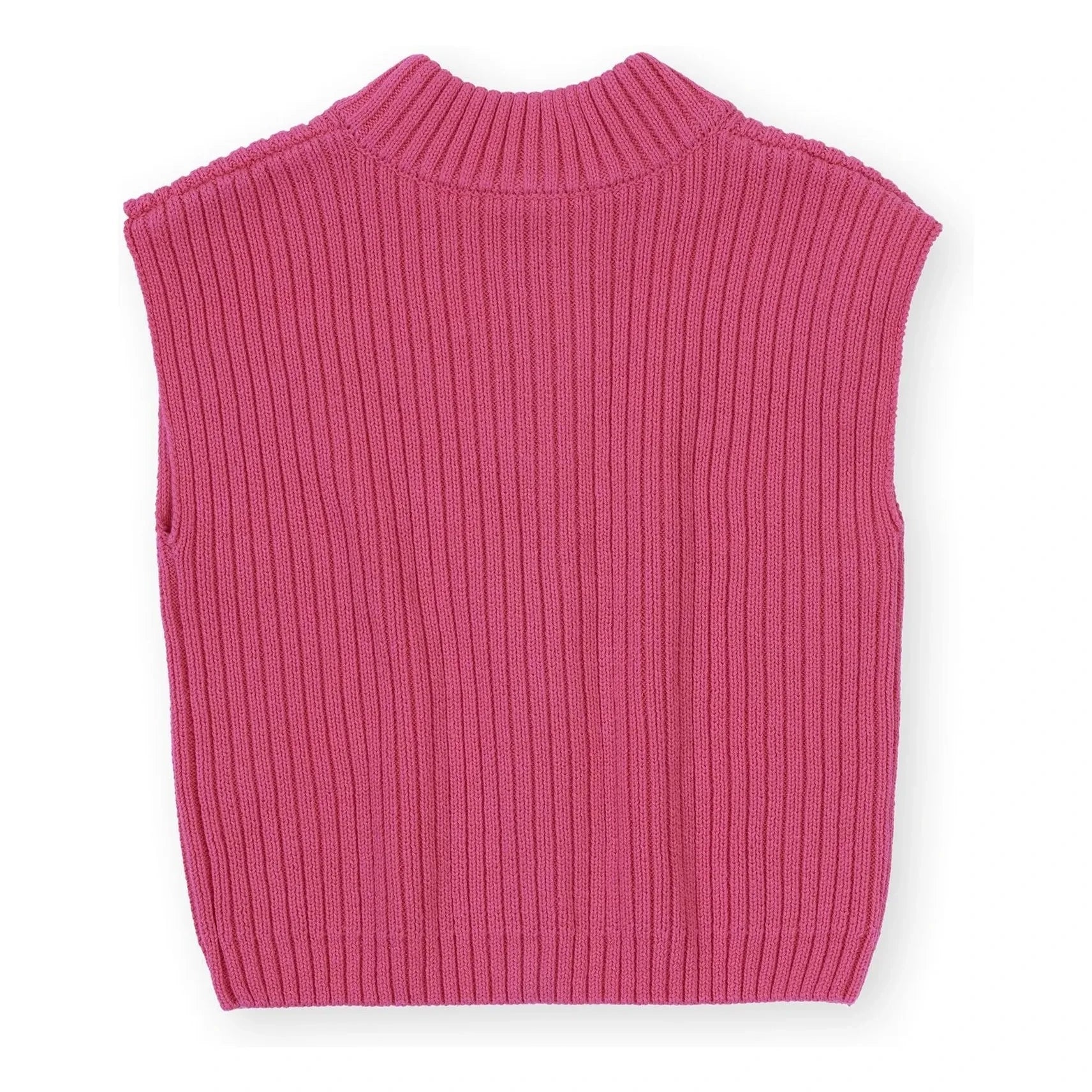 Goldie + Ace - Camiseta sin mangas de canalé | Rosa