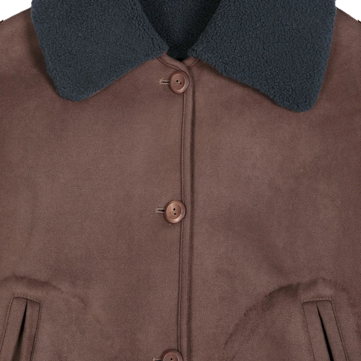 Bobo Choses - Chaqueta de sherpa suave de doble cara | Marrón oscuro