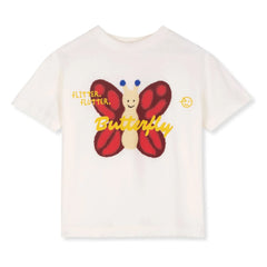 Wynken - Camiseta de algodón orgánico Butterfly | Crudo
