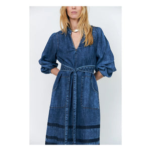 Lollys Laundry - Paris Denim Pamuk Elbise | Mavi