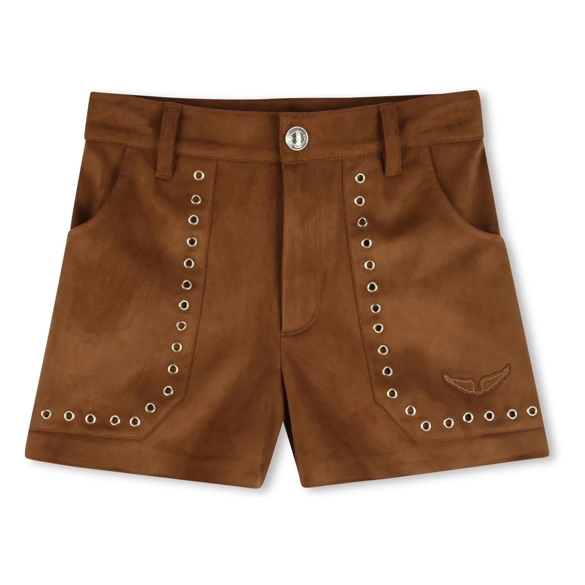 Zadig & Voltaire - Shorts con Bolsillos Ribeteados | Marrón