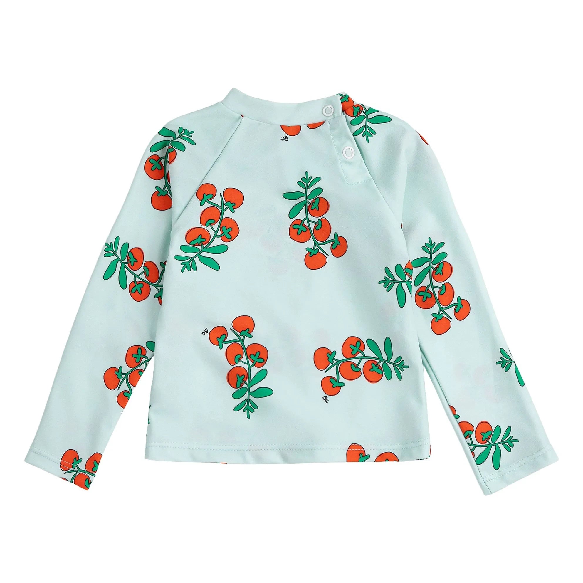 Bobo Choses - Camiseta de baño para bebé de fibras recicladas con protección UV Tomates | Azul claro