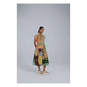 CORD - Vestido Túnica de Seda y Algodón | Verde