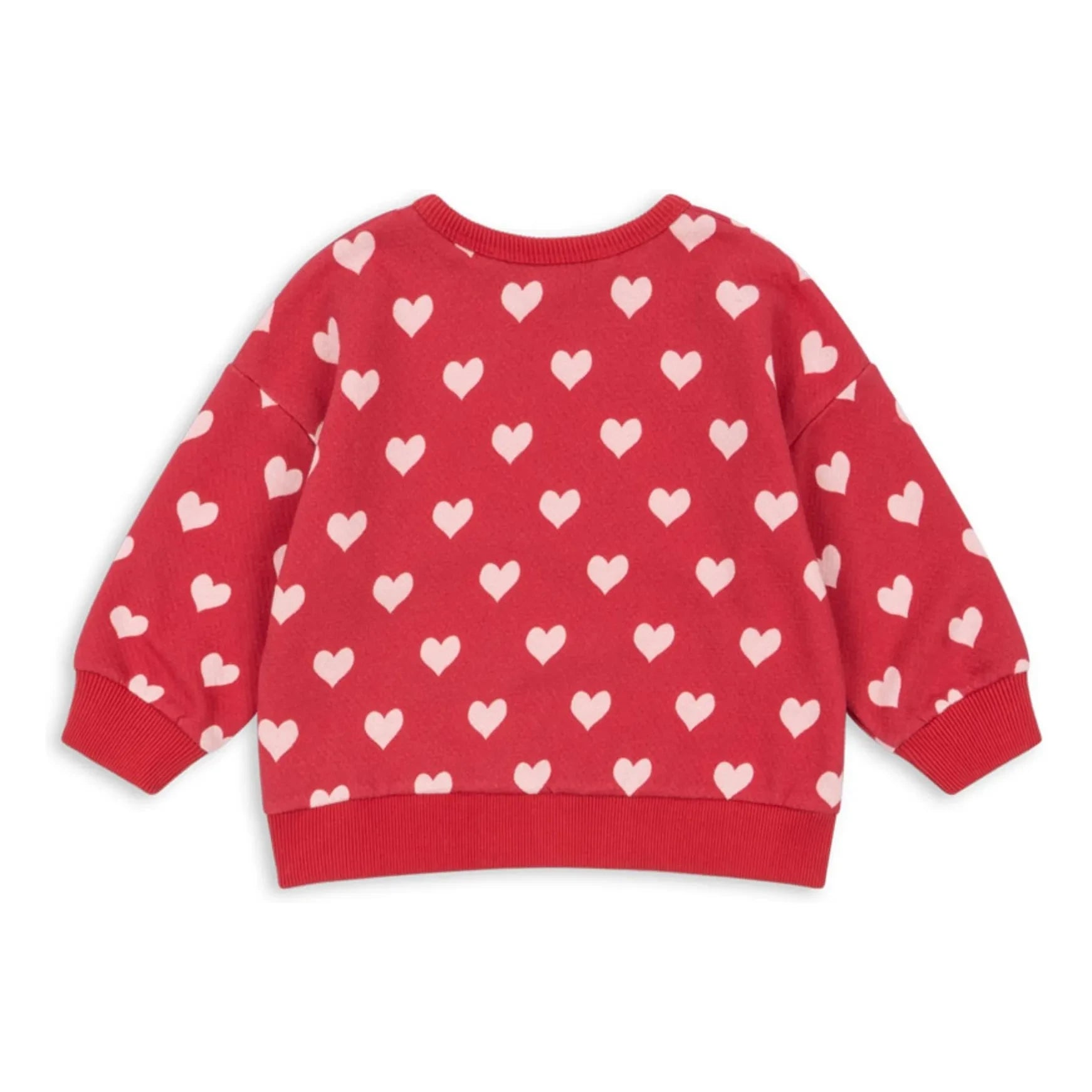 Konges Sløjd - Sudadera Loupy Lou Corazones Algodón Orgánico | Rojo