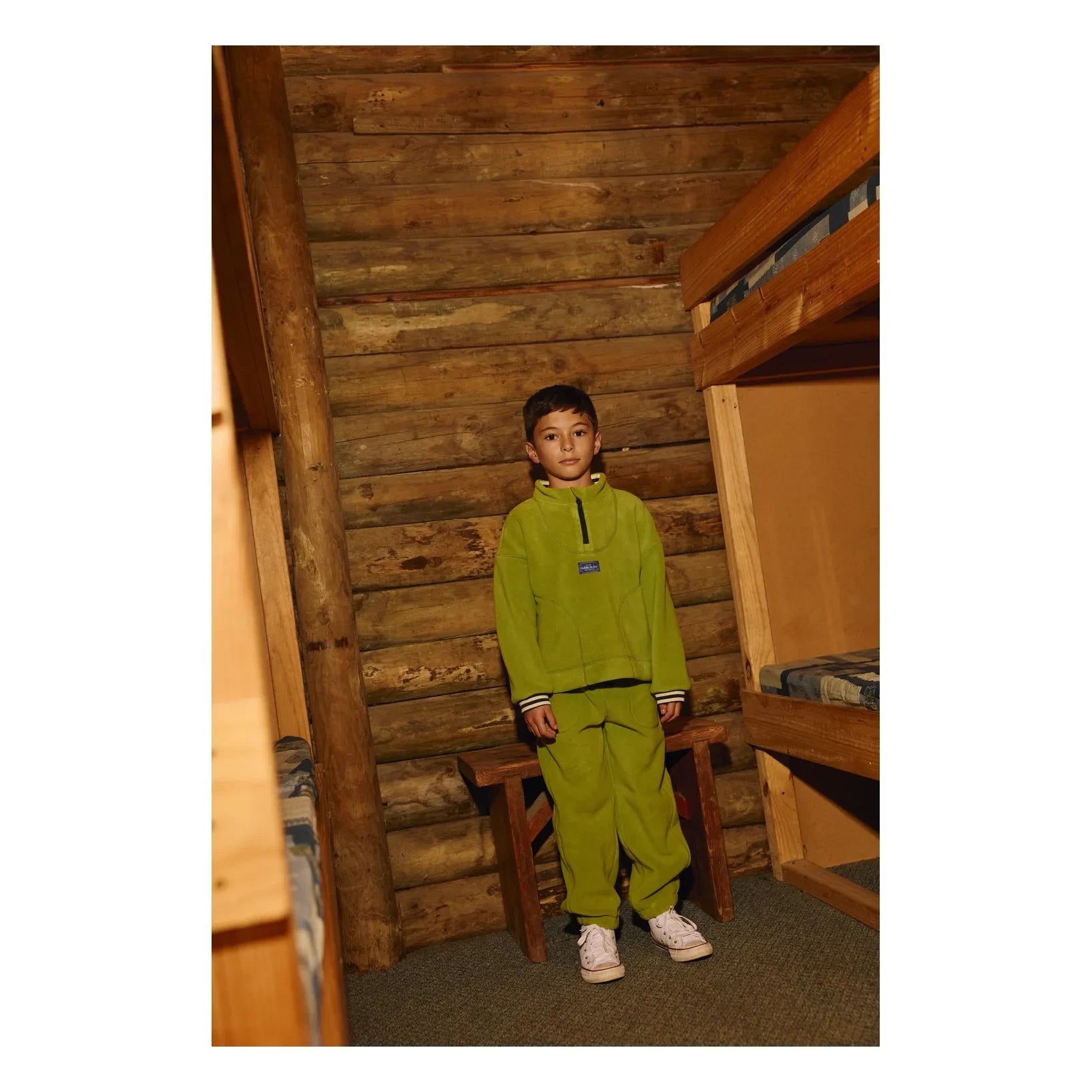 Goldie + Ace - Polar Fermuarlı Sweatshirt | Orman Yeşili