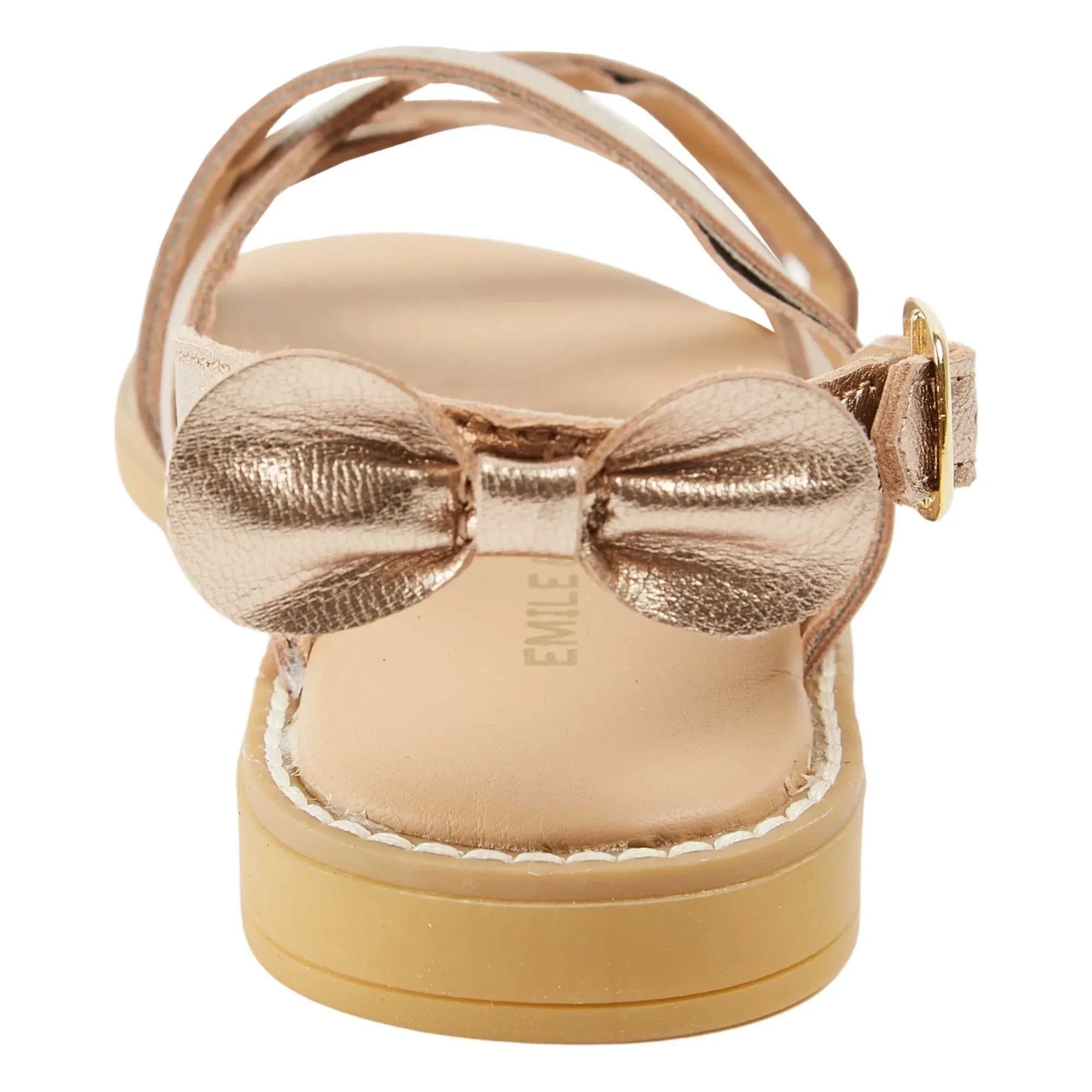 Emile et Ida - Sandalias croisillon de cuero | Dorado