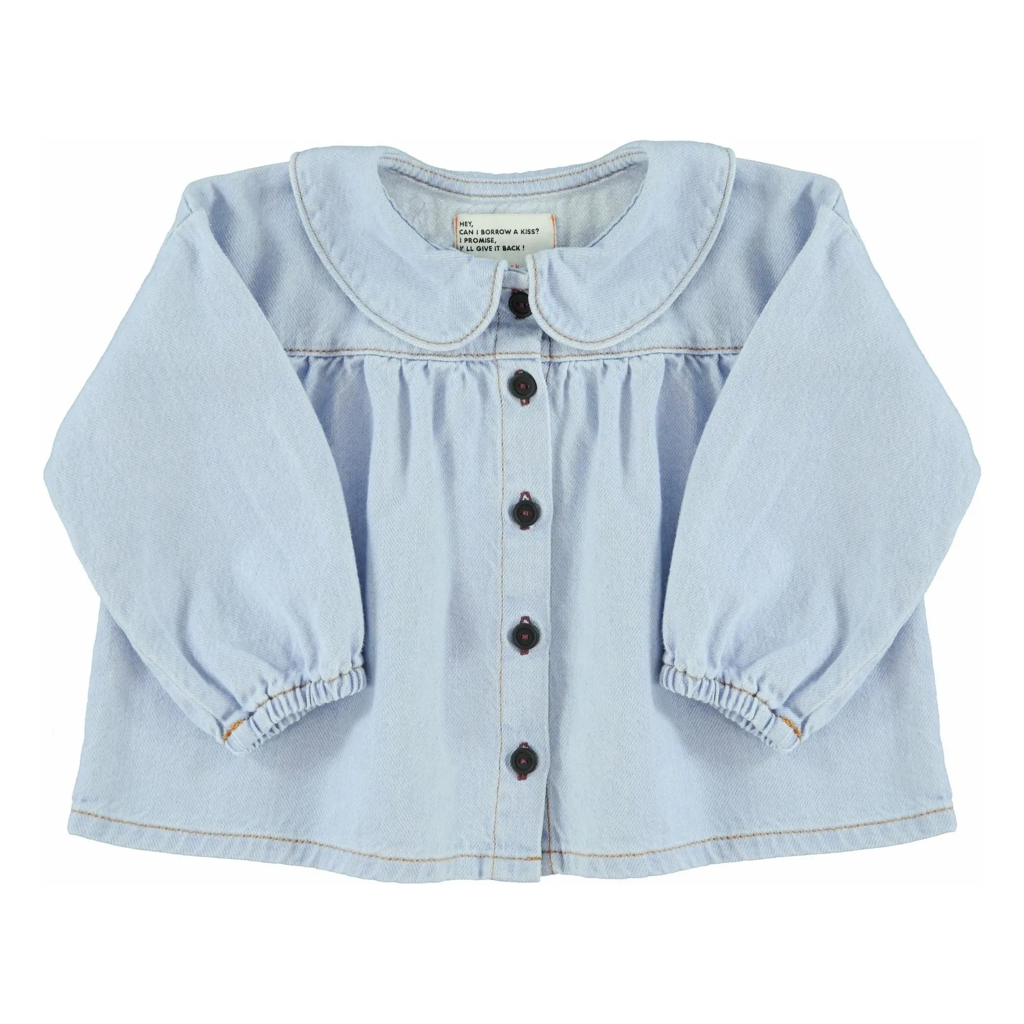 Piupiuchick - Blusa con cuello Claudine | Azul claro