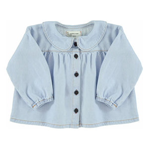 Piupiuchick - Blusa con cuello Claudine | Azul claro