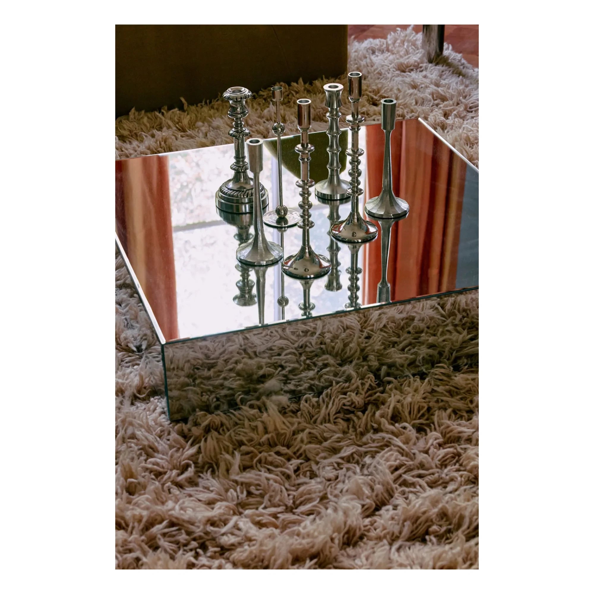 HKliving - Candelabro tallado | Plateado
