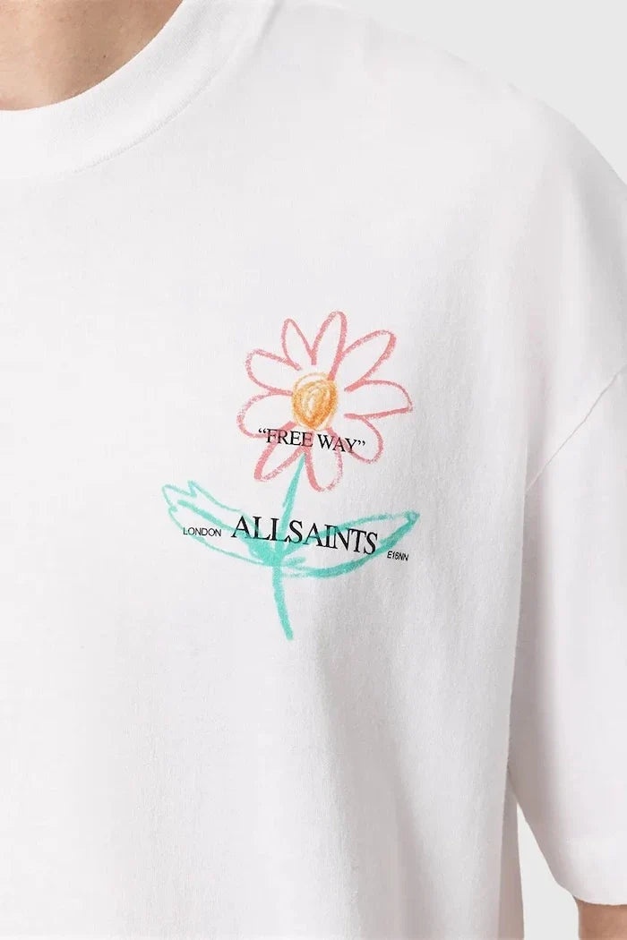AllSaints Camiseta Oversize de Algodón para Hombre CRAYO