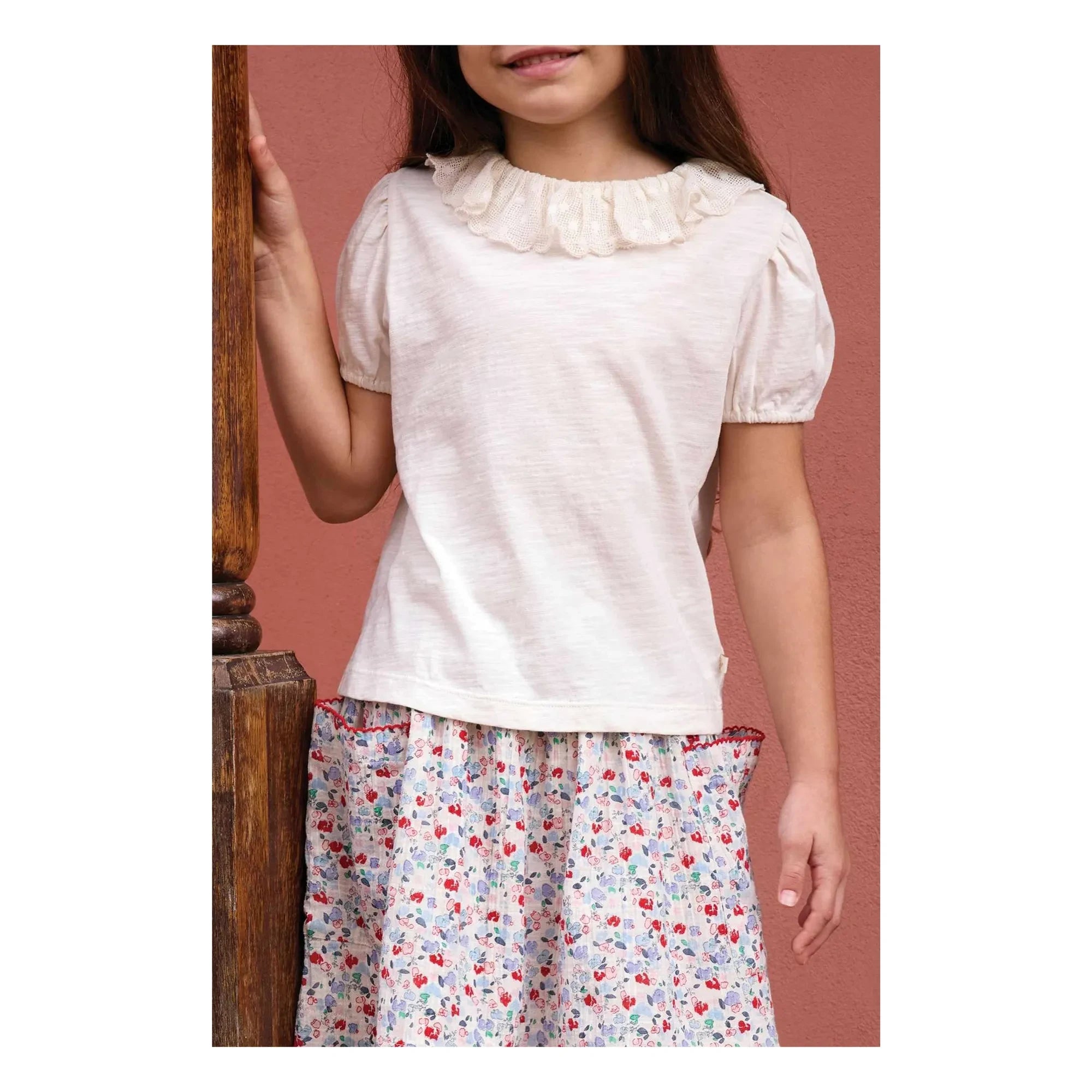 Camiseta Polo bordado Niris Bonton | Crudo