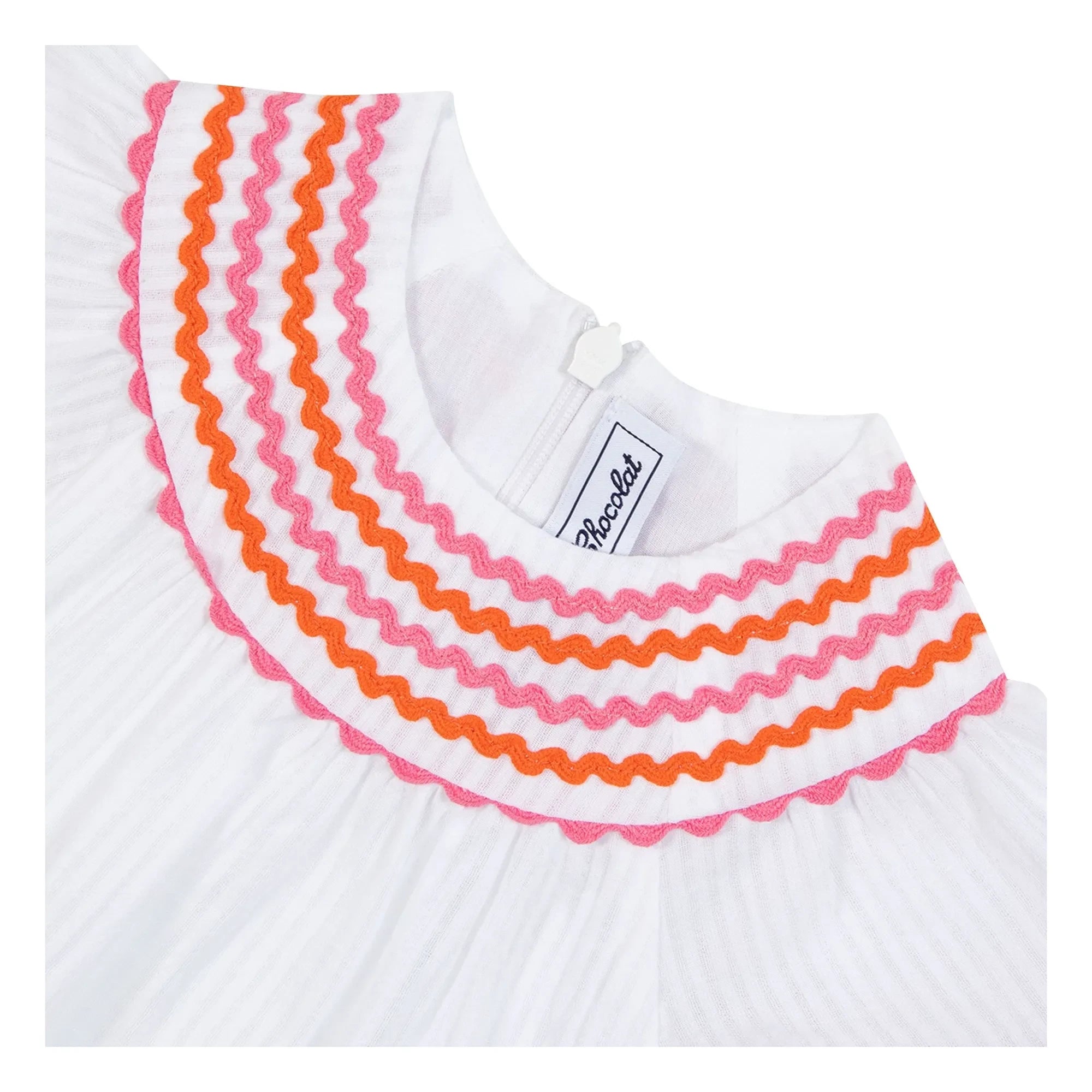 Tartine et Chocolat - Vestido Fruncido | Blanco